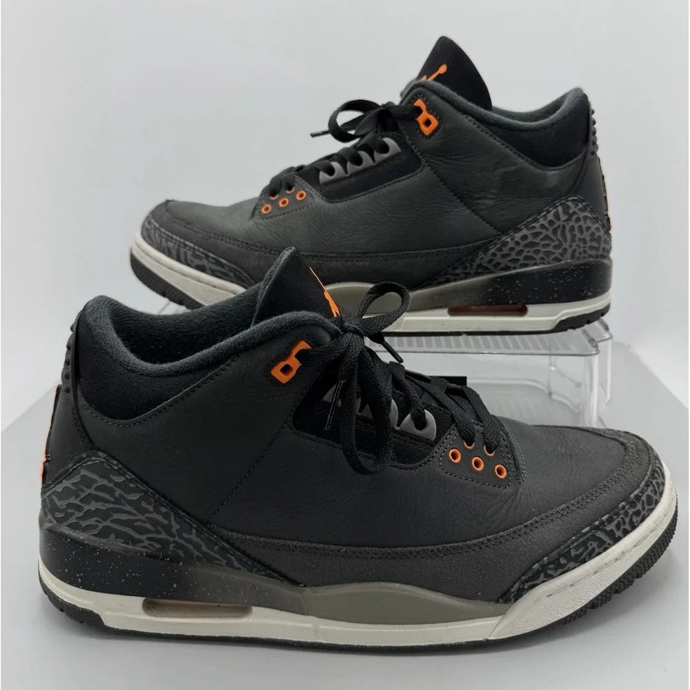 Nike Air Jordan 3 Retro Mid Night Stadium Black/Orange FEAR Pack Men's Size 11